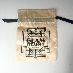 Sephora Glam Straight Drawstring Satin MakeUp Delicates Travel Bag Champagne New